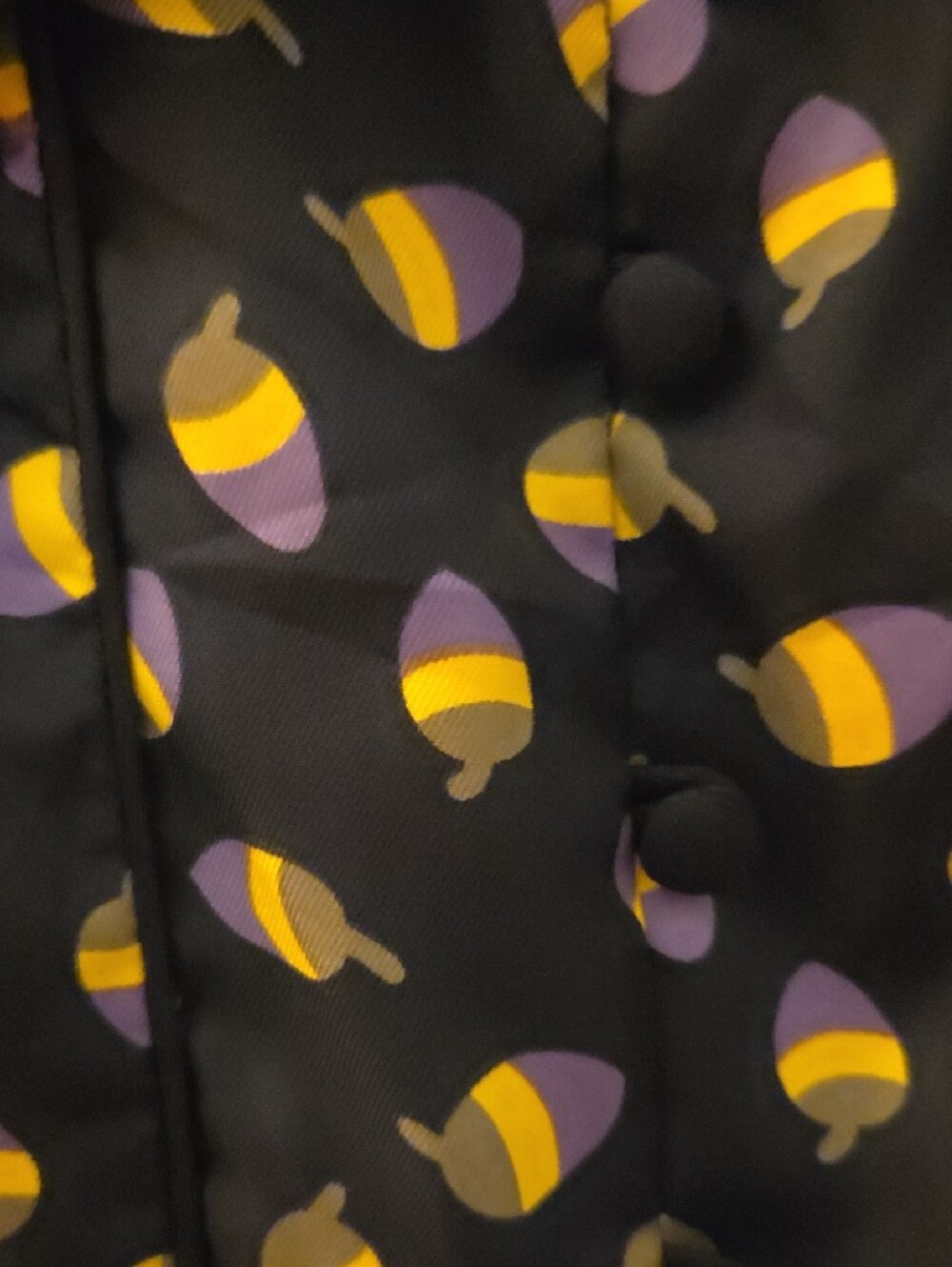 Anthropologie Karen Walker Purple Short-Sleeve Acorn Print Dress - Picture 3 of 5